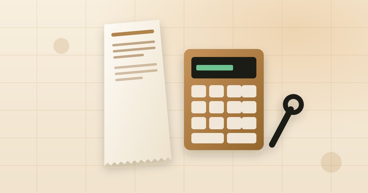 Illustration of a receipt, calculator and wrench, representing claimable business expenses for subcontractors